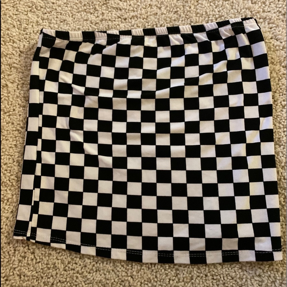 checkerboard tube top